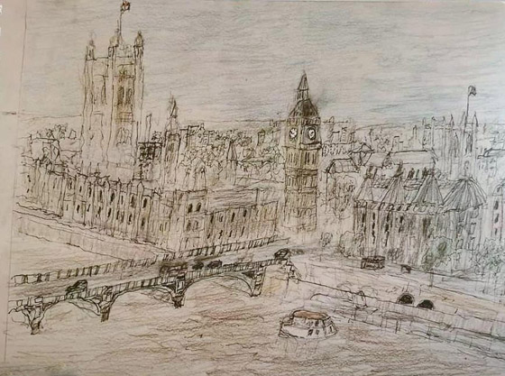 رغم إصابته بالتوحد طفل بريطاني يبدع بتميز برسم مدن عالمية! صور صورة رقم 11