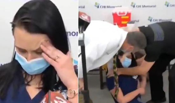 بالفيديو: إغماء ممرضة أمريكية بعد تلقيها لقاح كورونا! صورة رقم 6 بالفيديو: إغماء ممرضة أمريكية بعد تلقيها لقاح كورونا! صورة رقم 6
