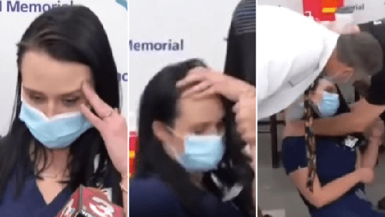 بالفيديو: إغماء ممرضة أمريكية بعد تلقيها لقاح كورونا! صورة رقم 7 بالفيديو: إغماء ممرضة أمريكية بعد تلقيها لقاح كورونا! صورة رقم 7