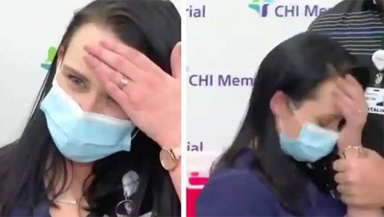 بالفيديو: إغماء ممرضة أمريكية بعد تلقيها لقاح كورونا! صورة رقم 11 بالفيديو: إغماء ممرضة أمريكية بعد تلقيها لقاح كورونا! صورة رقم 11