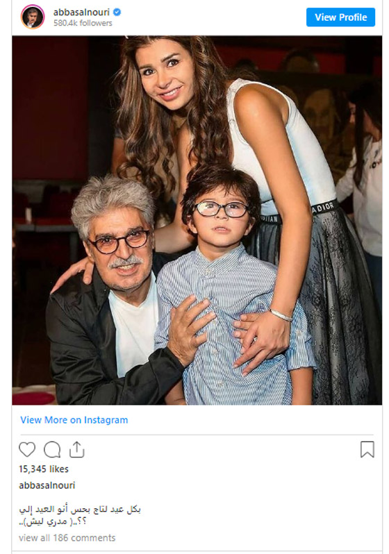 في ظهور نادر.. ابنة عباس النوري تخطف الأضواء والجمهور: 
