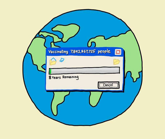 رسومات كرتونية.. كيف أصبح العالم بعد عام من فيروس كورونا؟ صورة رقم 2