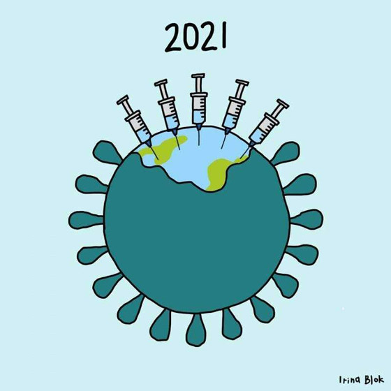 رسومات كرتونية.. كيف أصبح العالم بعد عام من فيروس كورونا؟ صورة رقم 4