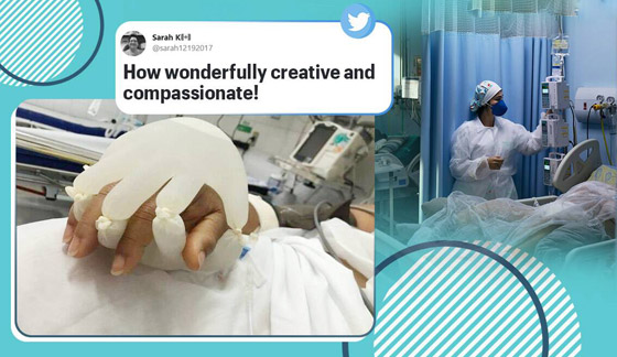 ممرضة برازيلية تبتكر يدا مزيفة تمد مرضى كورونا المعزولين بالدفء! صورة رقم 4