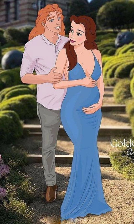صور مدهشة تظهر نجمات وشخصيات ديزني وهن حوامل! صورة رقم 2