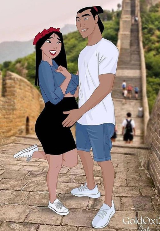 صور مدهشة تظهر نجمات وشخصيات ديزني وهن حوامل! صورة رقم 4