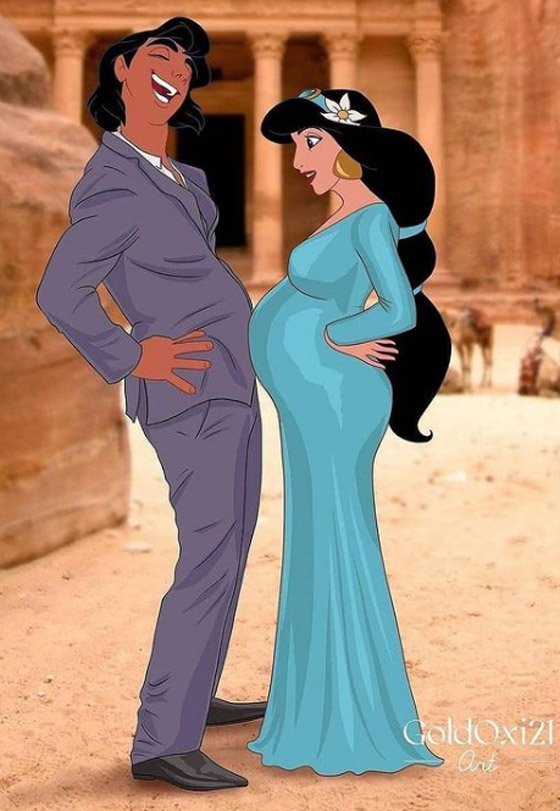 صور مدهشة تظهر نجمات وشخصيات ديزني وهن حوامل! صورة رقم 5