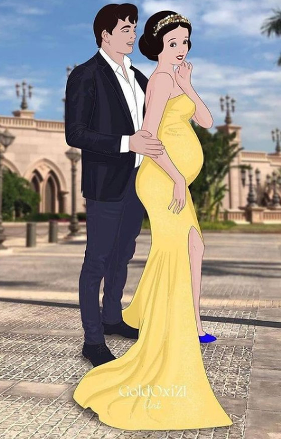 صور مدهشة تظهر نجمات وشخصيات ديزني وهن حوامل! صورة رقم 9