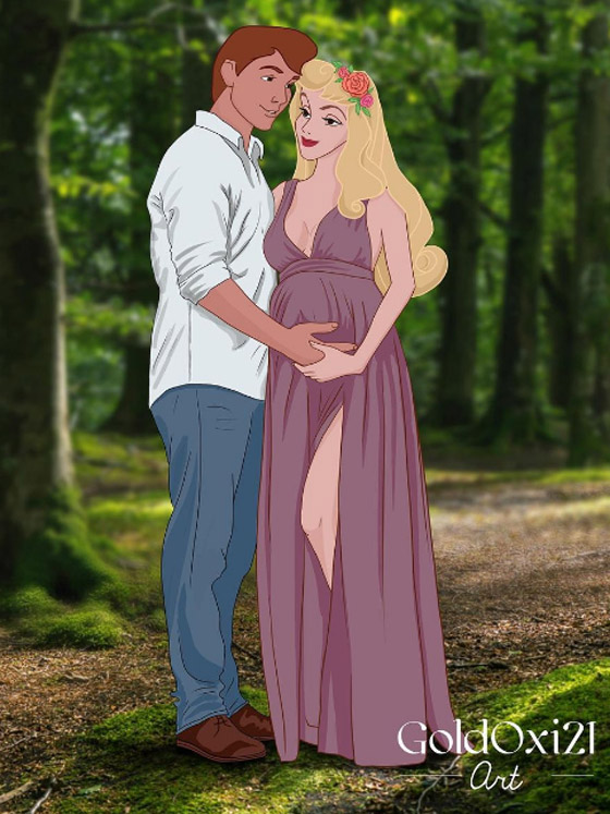 صور مدهشة تظهر نجمات وشخصيات ديزني وهن حوامل! صورة رقم 10