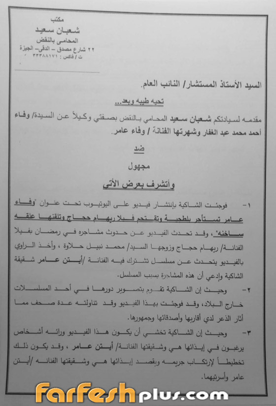 كيف ردت وفاء عامر على فيديو اتهامها باستئجار بلطجية للاعتداء على ريهام حجاج؟ صورة رقم 1 كيف ردت وفاء عامر على فيديو اتهامها باستئجار بلطجية للاعتداء على ريهام حجاج؟ صورة رقم 1