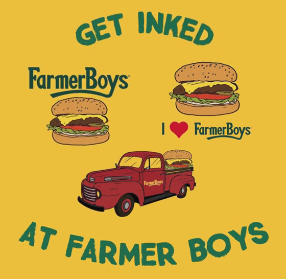 حيلة مطعم للترويج: ارسم علامتنا كوشم مقابل شطائر برغر مجانية لمدة عام صورة رقم 1