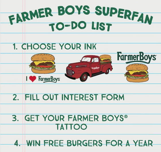 حيلة مطعم للترويج: ارسم علامتنا كوشم مقابل شطائر برغر مجانية لمدة عام صورة رقم 2