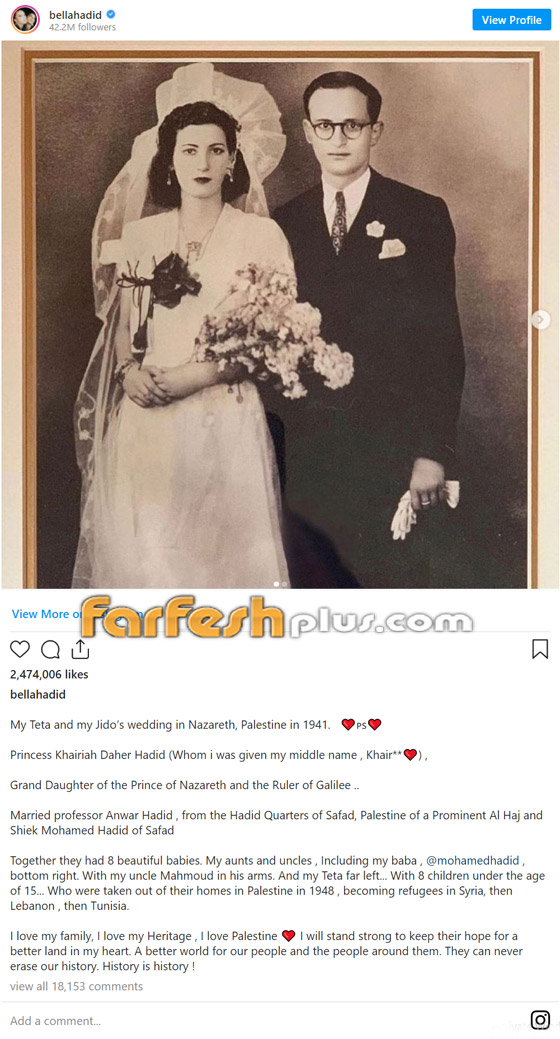 فيديو وصور: بيلا حديد بالكوفية في مظاهرة دعما لفلسطين صورة رقم 2 فيديو وصور: بيلا حديد بالكوفية في مظاهرة دعما لفلسطين صورة رقم 2