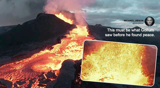 فيديو يخطف الأنفاس للقطات تظهر نهر من النار والحمم في آيسلندا صورة رقم 1