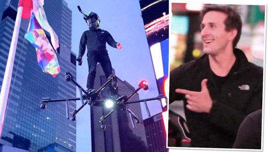 فيديو لرجل يطير مثل “سبايدر مان” في نيويورك.. ظهر على لوح حقيقي وأثار دهشة المارة صورة رقم 3