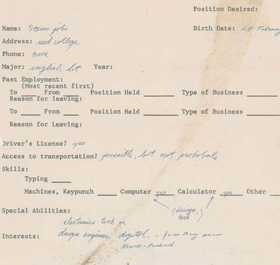 عرض طلب توظيف لستيف جوبز منذ عام 1973 بمزاد علني.. ما قيمته؟! صورة رقم 4