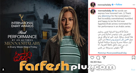 فيديو: منة شلبي المصرية الأولى التي تترشح لجائزة الإيمي العالمية صورة رقم 5