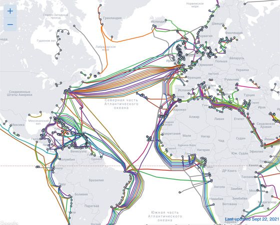 عالم غارق في الكابلات.. خارطة 3D مذهلة للكرة الأرضية! فيديو صورة رقم 3