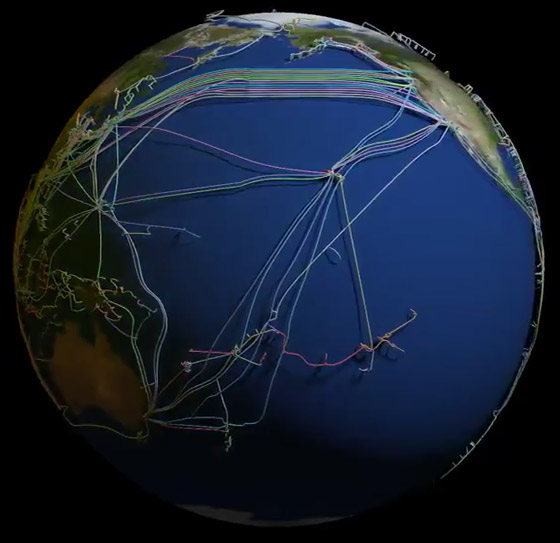 عالم غارق في الكابلات.. خارطة 3D مذهلة للكرة الأرضية! فيديو صورة رقم 9