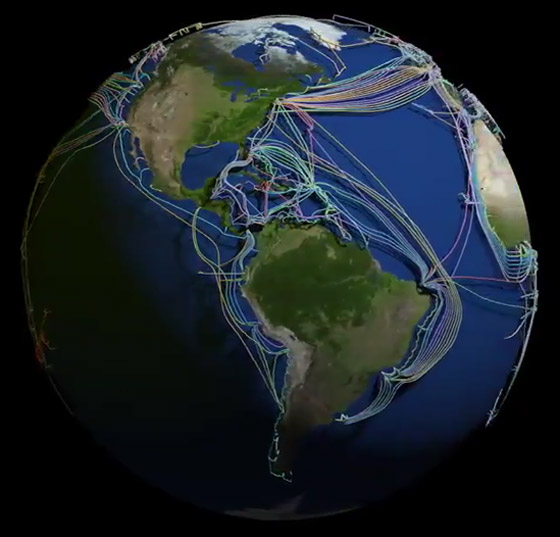 عالم غارق في الكابلات.. خارطة 3D مذهلة للكرة الأرضية! فيديو صورة رقم 10