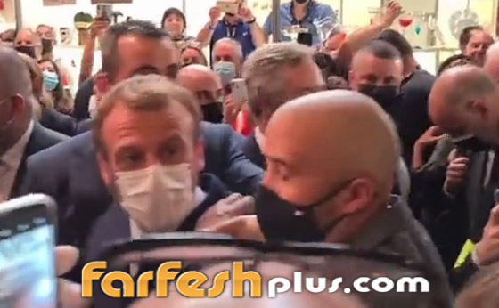 بالفيديو: الاعتداء على الرئيس الفرنسي ماكرون ورشقه بالبيض! صورة رقم 3 بالفيديو: الاعتداء على الرئيس الفرنسي ماكرون ورشقه بالبيض! صورة رقم 3