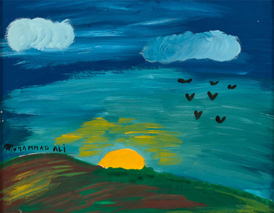 صور: لوحات للملاكم محمد علي تباع بالمزاد.. رسم بعضها بين مبارياته صورة رقم 6