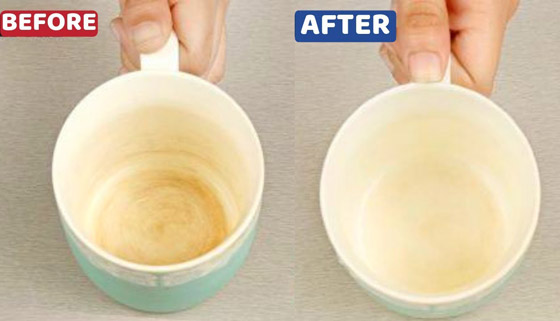 إليكم طرق بسيطة للتخلص من بقع وإصفرار أكواب الشاي صورة رقم 3 إليكم طرق بسيطة للتخلص من بقع وإصفرار أكواب الشاي صورة رقم 3