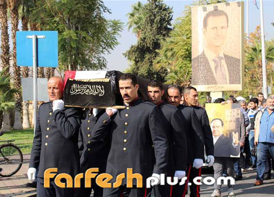 فيديو وصور: زوجة صباح فخري تنهار في جنازته وتشكر بشار الأسد! صورة رقم 16
