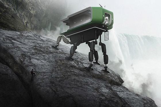 منزل متنقل مستقبلي بأرجل ميكانيكية لاجتياز التضاريس الصعبة صورة رقم 4