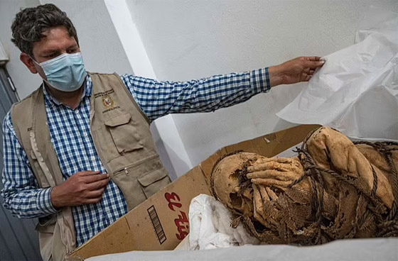 بالصور.. مومياء غريبة مكبلة اليدين بالحبال في مقبرة تحت الأرض! صورة رقم 7