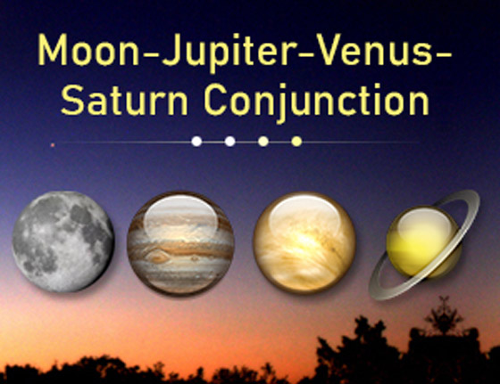 اصطفاف الزهرة وزحل والمشتري والقمر بحدث فلكي نادر يُرى بالعين المجردة صورة رقم 6