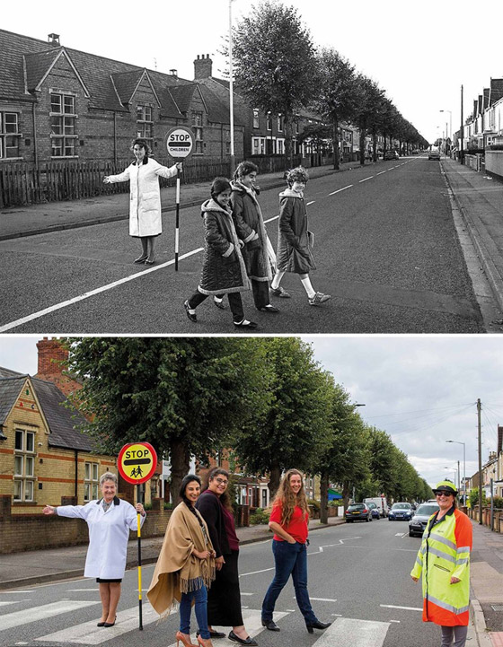 صور لنفس الأشخاص وفي الأماكن ذاتها لكن بعد عدة سنوات: شاهد تأثير الزمن صورة رقم 2