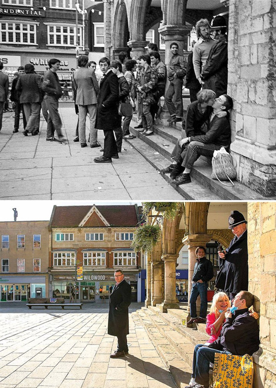 صور لنفس الأشخاص وفي الأماكن ذاتها لكن بعد عدة سنوات: شاهد تأثير الزمن صورة رقم 8