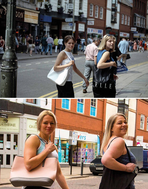 صور لنفس الأشخاص وفي الأماكن ذاتها لكن بعد عدة سنوات: شاهد تأثير الزمن صورة رقم 13