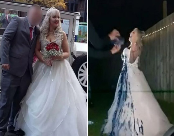 أغرب احتفال لسيدة بطلاقها من زوجها.. هذا ما فعلته بفستان زفافها! صورة رقم 1