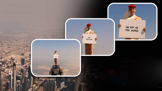طيران الإمارات ينشر أعلى إعلان في العالم يحبس الأنفاس من قمة برج خليفة صورة رقم 15
