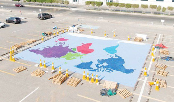 سعودية تدخل موسوعة جينيس بأكبر لوحة موزاييك بالعالم من أغطية البلاستيك صورة رقم 6