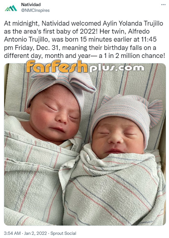 قصة غريبة لتوأم أمريكي.. ولدا في عامين مختلفين! صور صورة رقم 1 قصة غريبة لتوأم أمريكي.. ولدا في عامين مختلفين! صور صورة رقم 1