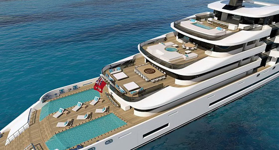 بالصور:يخت فاخر مصمم ليبدو كناطحة سحاب فخمة صورة رقم 2