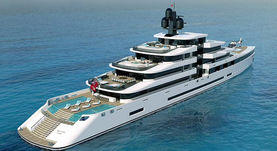 بالصور:يخت فاخر مصمم ليبدو كناطحة سحاب فخمة صورة رقم 3