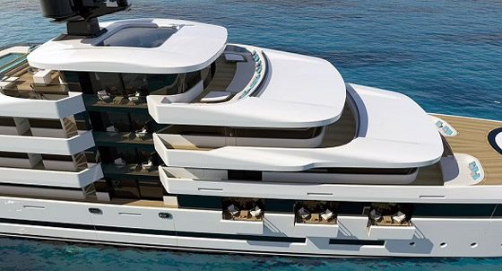 بالصور:يخت فاخر مصمم ليبدو كناطحة سحاب فخمة صورة رقم 7