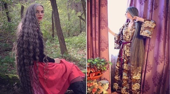 تستثمر شيبها المبكر في تقمص شخصية رابونزل الشهيرة صورة رقم 1