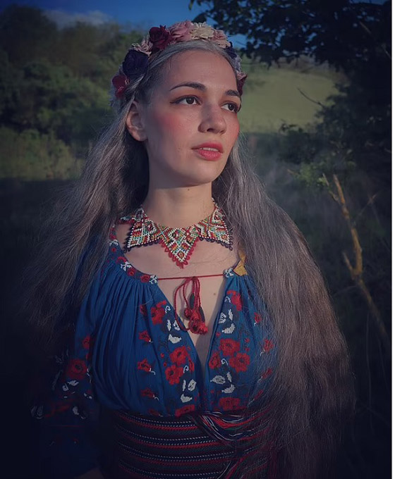 تستثمر شيبها المبكر في تقمص شخصية رابونزل الشهيرة صورة رقم 5