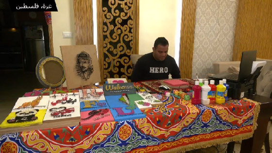 بالفيديو: فلسطيني يشكل لوحات فنية رائعة بالمسمار والخيط صورة رقم 6