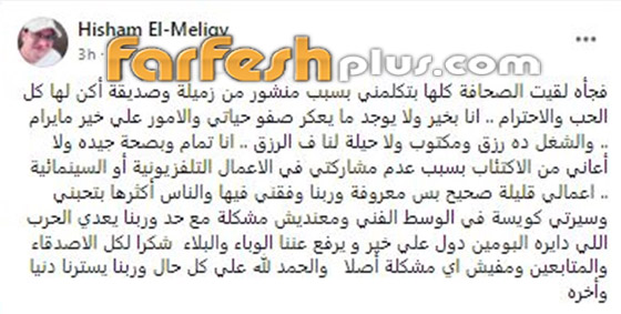 أزمة هشام المليجي مع رانيا شاهين: هل فضحته أم أرادت مساعدته؟ صورة رقم 3 أزمة هشام المليجي مع رانيا شاهين: هل فضحته أم أرادت مساعدته؟ صورة رقم 3