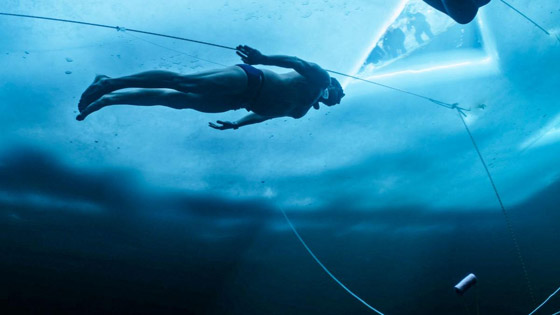 غواص فرنسي يحطم رقما قياسيا بالسباحة تحت الجليد بنفسٍ واحد! صور صورة رقم 1