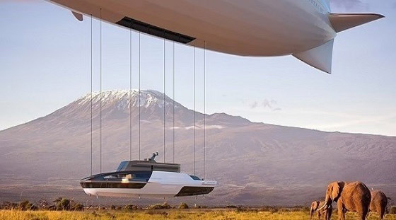 يخت فاخر صديق للبيئة يمكنه الطيران باستخدام المنطاد صورة رقم 1