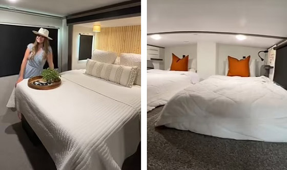 يحولان عربة سكن متنقلة إلى منزل عائلي فاخر صورة رقم 5