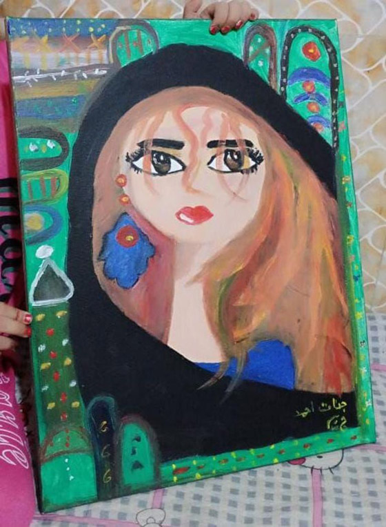 موهوبة بالفطرة.. جنات العراقية تعيد رسم الوجوه من جديد صورة رقم 5