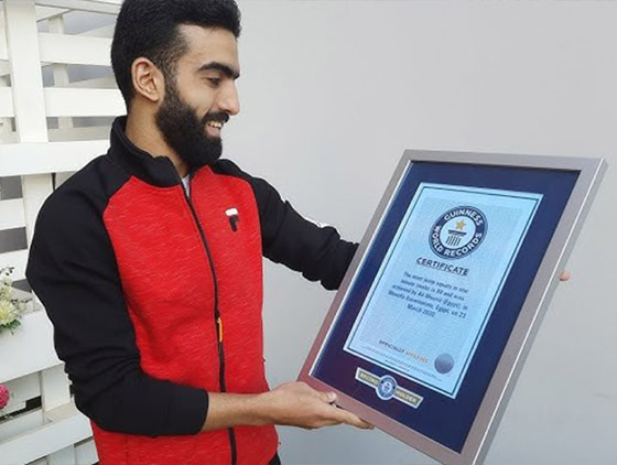 فعلها في أشهر.. شاب مصري يحطم 15 رقما قياسيا في موسوعة غينيس! صورة رقم 10